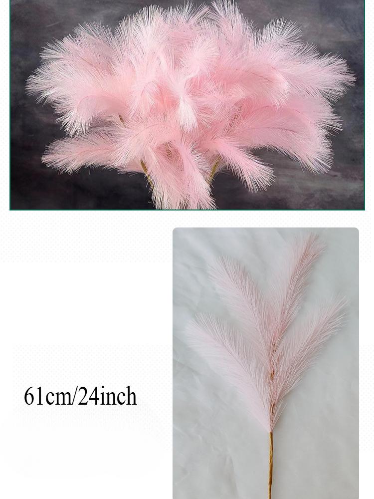 12 шт. искусственных помп для весеннего декора, пушистая искусственная пышная трава, искусственный цветок, камыш, тростник, трава для наполнения ваз, стиль, современный домашний свадебный декор