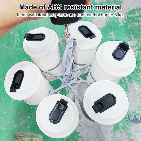 Складной держатель для напитков на 6 чашек, вращающийся держатель для стаканов, вращающийся держатель для чашек для кофе, чая, пива