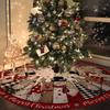 Christmas Tree Skirt Soldier Xmas Tree Pattern Decorative Tree Cover Cozy Tree Skirt Christmas Festival Accessory