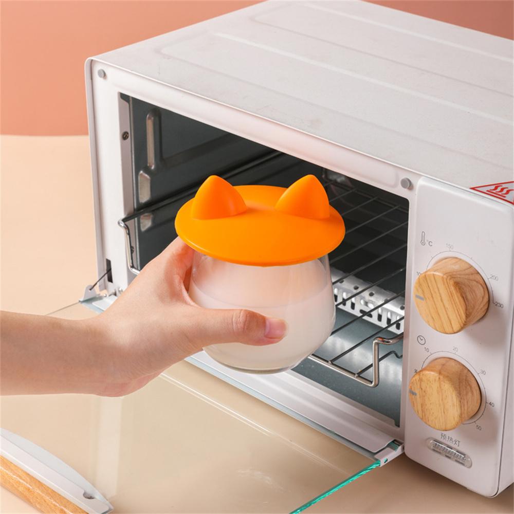 Милая силиконовая крышка для чашки с кошачьими ушками, термостойкая, герметичная, крышка для кофейной кружки, аксессуары для питья