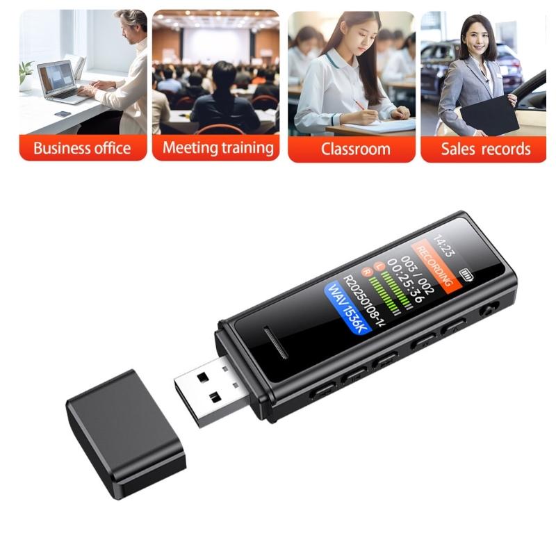 USB Карманный Диктофон с Голосовой Активацией MP3 Плеер Профессиональное Шумоподавление Цифровое Устройство для Записи Звука