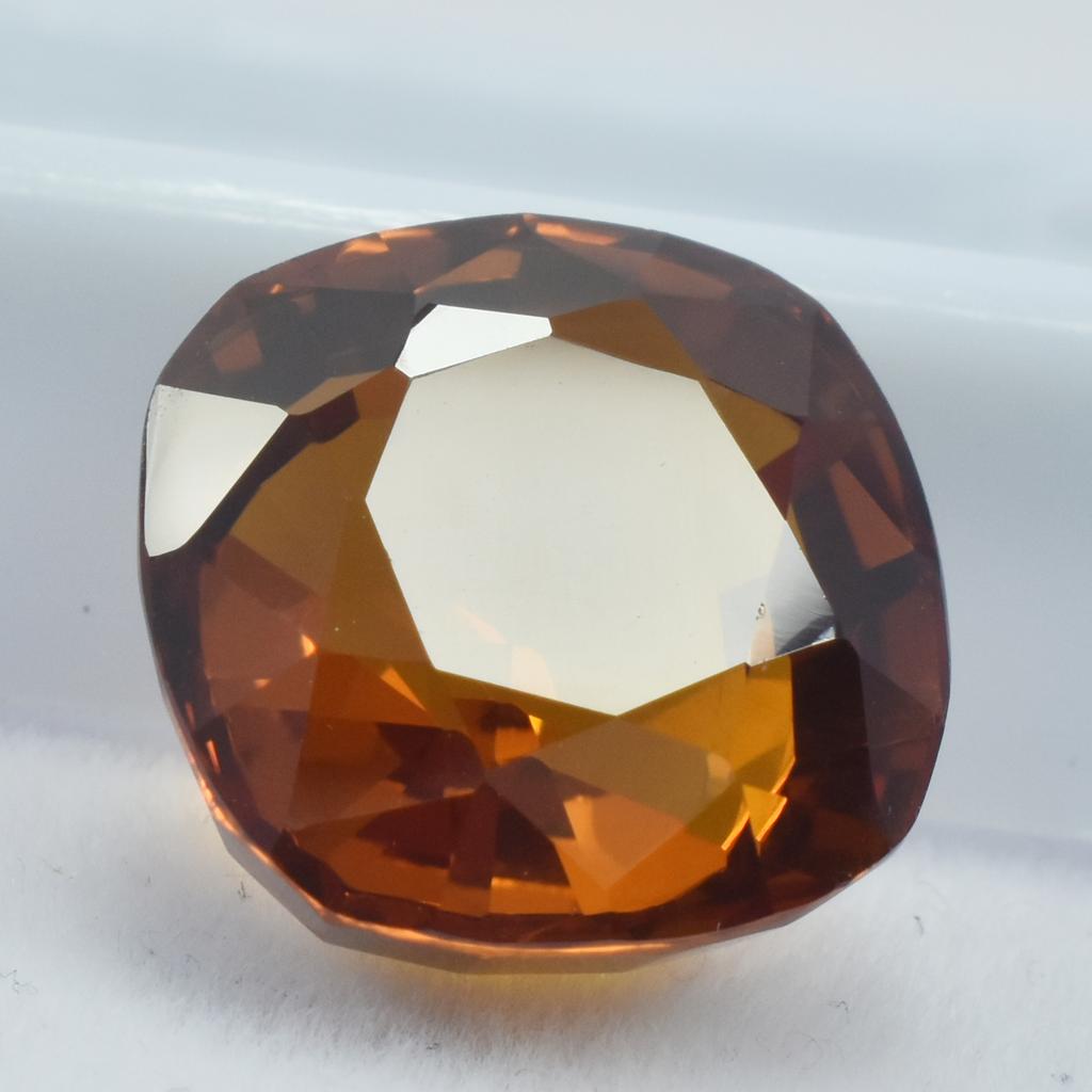Orange Sapphire Square Cushion Cut 13.30 Ct Natural Loose Gemstone CERTIFIED