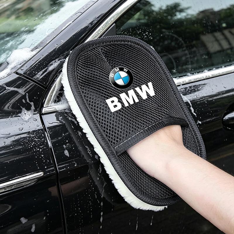 BMW Car Wash Glove Soft for Car Wash Thick Cleaning Detailing Brush sticker For F20 E46 F30 E60 X3 M E70 F40 F10 E39 E36 E87 E90 DA6
