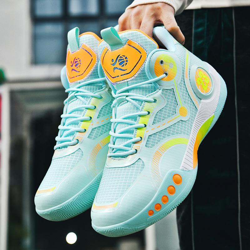 Новые баскетбольные кроссовки мужские высокие боевые ботинки кроссовки для учеников средней школы кроссовки для цементного пола мужские одни 2025 розница
