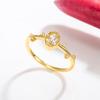 Lindon Classic Copper Alloy Zircon Ring Ladies Jewelry Wedding Promise Party Gift
