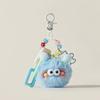 Fluffy Soot Ball Keychain Plush Toy Hanging Ornament for Car Keys Backpack Purse Cute Doll Accessory for Girls