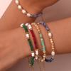 Unique and Niche Handmade Stainless Steel Bohemian Handmade Beaded Natural Stone Bracelet for Women