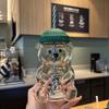 Новое для Starbucks Милый Животный Медведь Стакан с Трубочкой Прозрачный Стакан Для Мужчин Женщин День Рождения Рождественский Подарок Чашка для Молочного Чая с Трубочкой