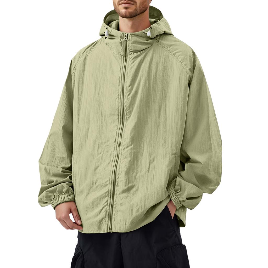 Мужская повседневная свободная солнцезащитная одежда для улицы, куртка-пуховик