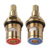 1/2pc Universal Replacement Tap Valve Adapter Brass Cartridge for Bathroom Faucet Inner Core Clockwise or Anti-clockwise