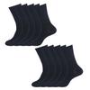 5 Pairs Cotton Crew Socks Stretchy Casual Calf Socks Ribbed