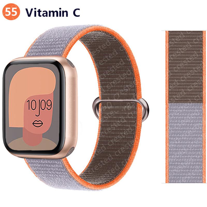 2 шт. Ремешки Для Apple Watch Band 44 мм 40 мм 45 мм 46 мм 42 мм 49 мм 41 мм Нейлоновый петлевой браслет iwatch Серия 10 9 8 7 6 5 3 se ultra 2