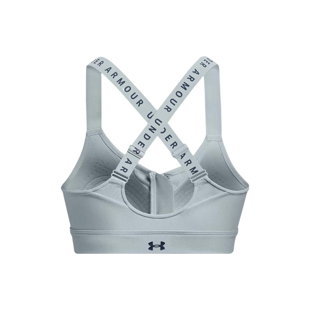 Under Armour Спортивный бюстгальтер Infinity U-образной формы с принтом логотипа, женский спортивный бюстгальтер Harbor-Blue 1373860-465