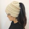 New Models of Warm Cold Wool Cap Europe and The United States To Prevent Cold Set Head Pony Tail Cap Female Knitted Cap