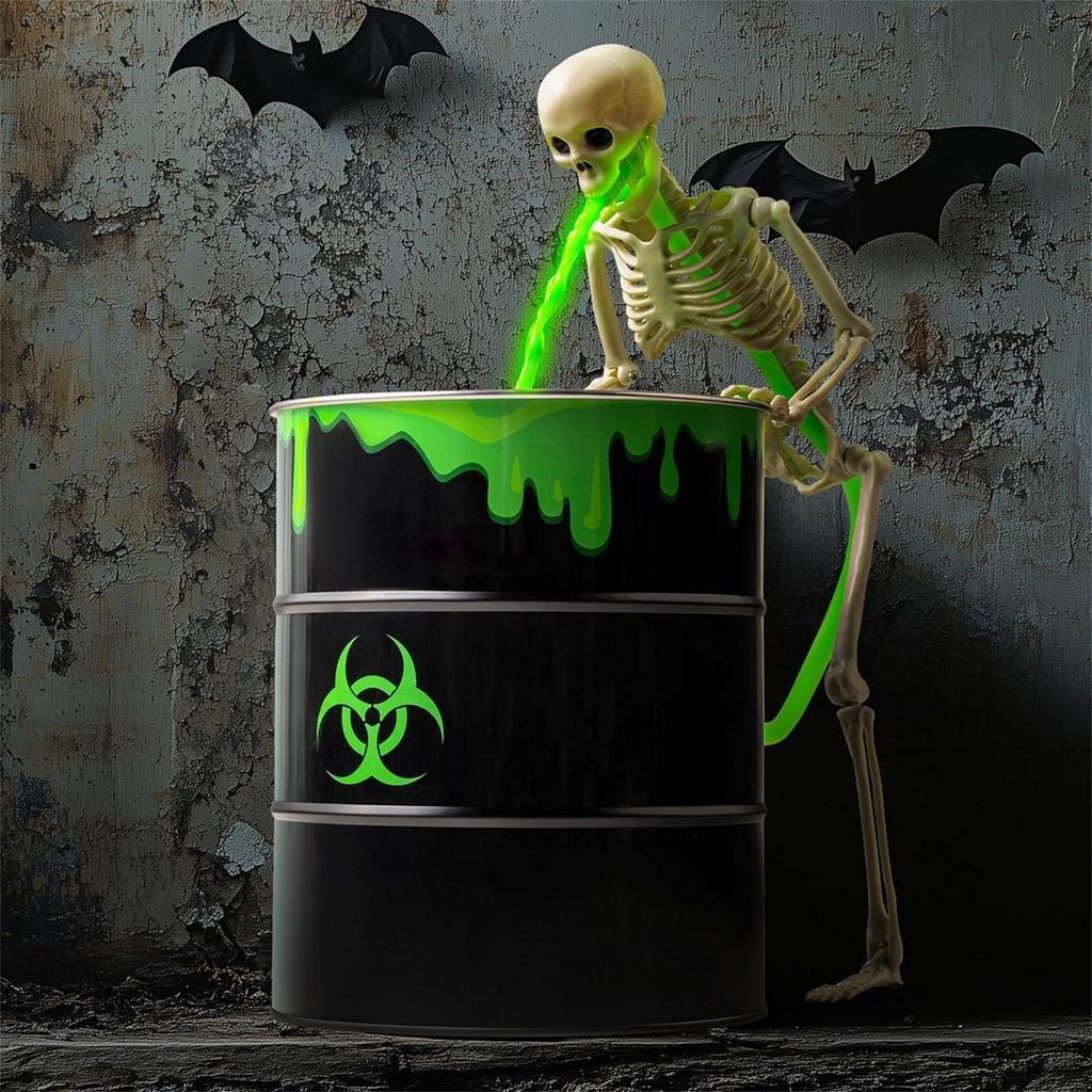 Funny Decoration, Vomit Skeleton Decoration, Table Decoration, Interior Decoration - Vomit Skeleton Trash Can, Party Decoration Room Home Fireplace