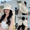 Big Eaves Shawl Neck Visor Summer Outdoor Sun Protection Hat Children Beach Travel Senior Sense Empty Top Bucket Hat