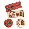 4 Pieces Christmas Mini Figurines Creative for Cabinet Fireplace Living Room