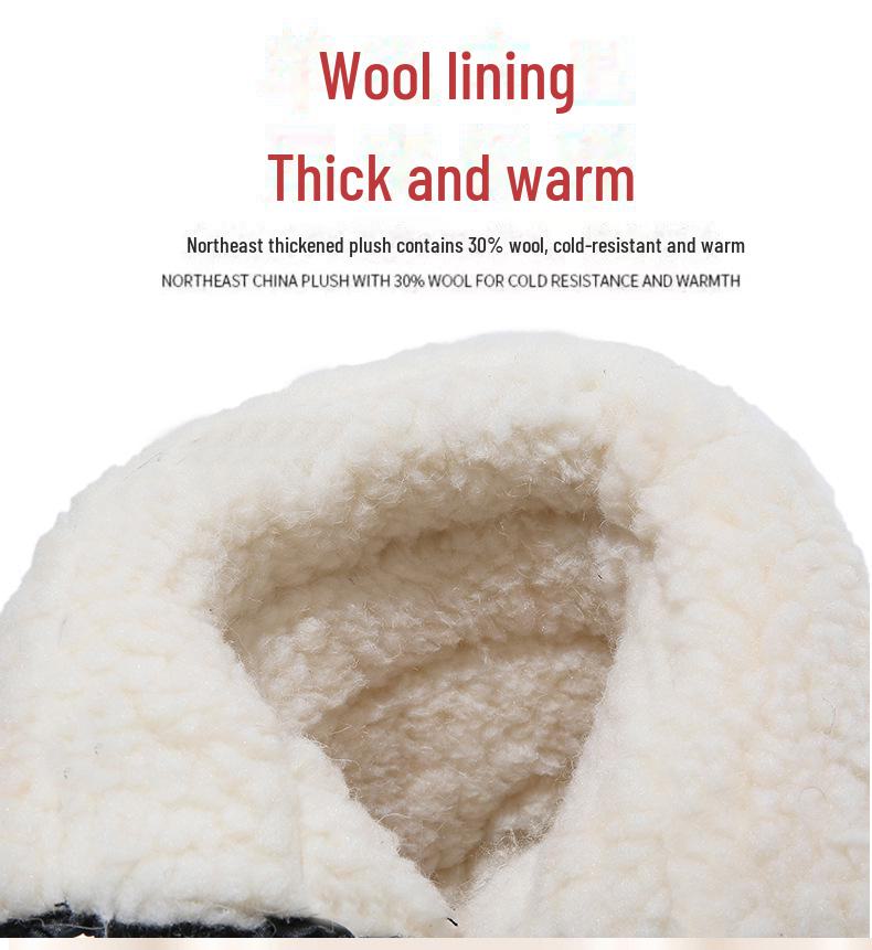 Мужские зимние водонепроницаемые нескользящие высокие снегоступы с толстой бархатной подкладкой