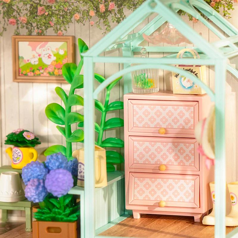 ROBOTIME Rolife 3D Puzzle Super Creator Blooming Tea Garden DIY Miniature House (DW013B) | 1:24 Scale