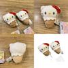 Short Plush Hello Kitty Ice Cream Decor Plushie For School Bags And Collectors