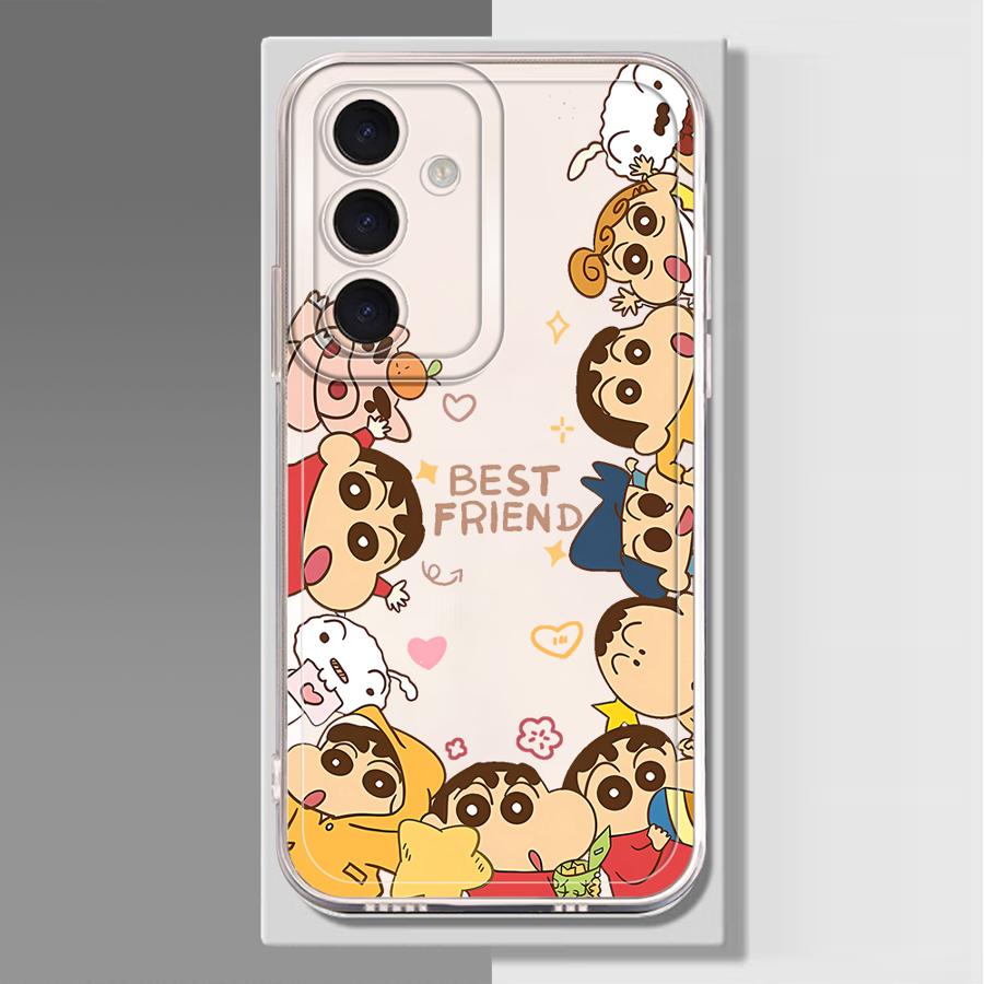 Case for Samsung Galaxy A26 A24 A56 A50 A25 A51 A36 A33 A52 A14 A16 A52 A31 A54 A15 A34 A35 A55 A23 Phone Cute Crayon Shinchan