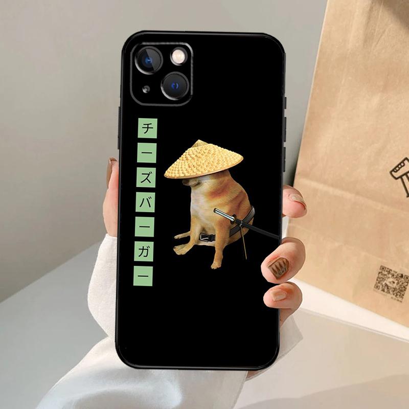 Смешной чехол с собакой Cheems Doge для iPhone 16 15 14 13 11 12 Pro Max XS X XR Plus Задняя крышка для iPhone 16 15 14 12 13 Mini