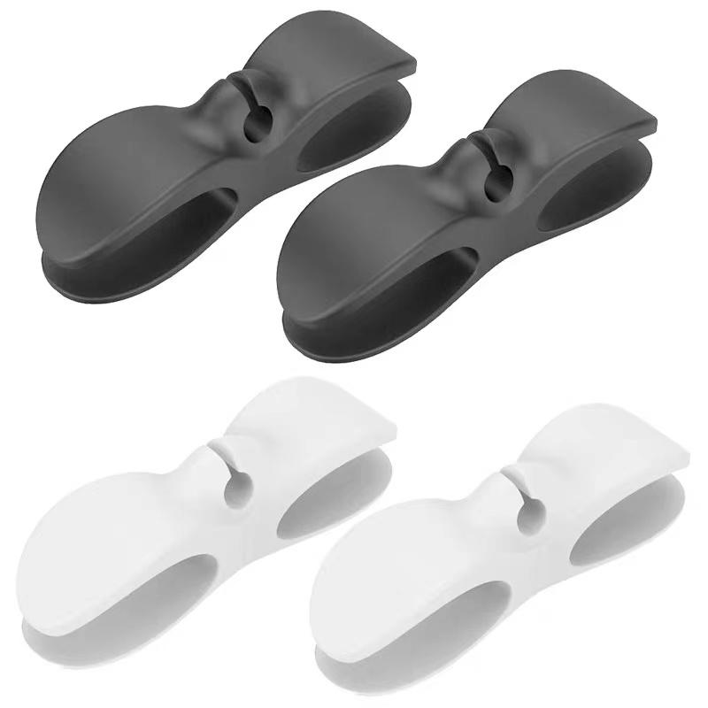 3Pcs Desktop Cable Organizer Wall Mounted Data Cable Holder Multifunction Silicone Cable Winder For Cables Plugs Kitchen Power Cords