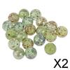 2x20x 16mm Clear Glass Marbles Kids Game Toy Vase Fish Tank Decor Green