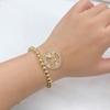 Luxury High Quality Round Shape Day mama Children Shine Zircon Copper Bead Bracelet For Women Wrist Jewelry Mother's Day Gifts