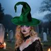 Witch Hat Velvet Surface Festive Ambience Enhancer Stage Show Witch Hat Versatile Accessory Halloween Decor