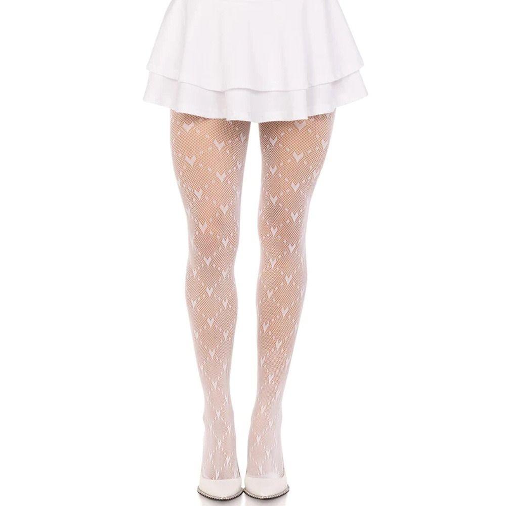 Slimming Sexy Fishnet Stockings Breathable Argyle Tights Pantyhose Funny Heart Mesh Stockings Girl