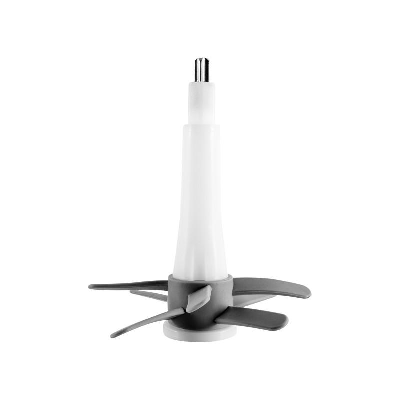 KitchenCook Многофункциональный измельчитель из нержавеющей стали 5 в 1 - 600 Вт - Вместимость (3л) - 4 Лезвия - Венчик - Лопатка - Стеклянная Миска для Смешивания