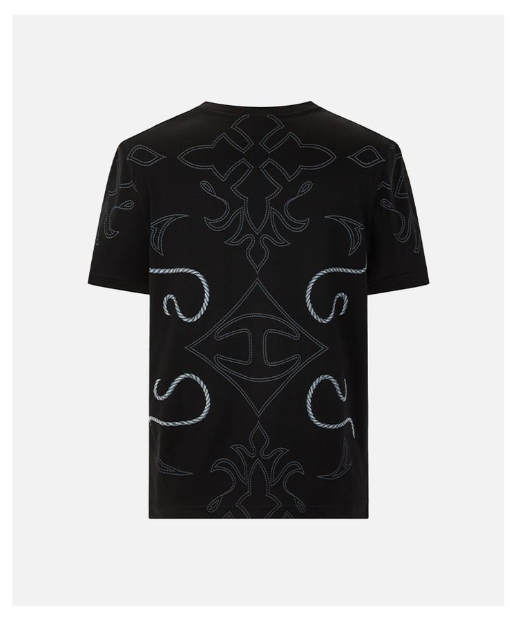 [100% Cotton Retro Print] Spring/Summer Trendy Pattern Daily Commuter Men's Short-sleeved T-shirt
