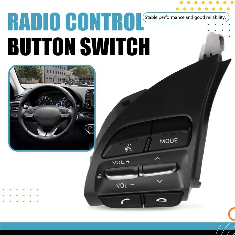 Durable-Steering Wheel Switch Button Radio Cruise Control Switch Button For Hyundai I10 I30 Veloster Kona Left 96710-J9030
