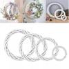 15-30Cm White Rattan Wreath Ring Diy Christmas Wreath Decor Artificial Flower Garland Xmas Party Gifts Wedding Home Decoration