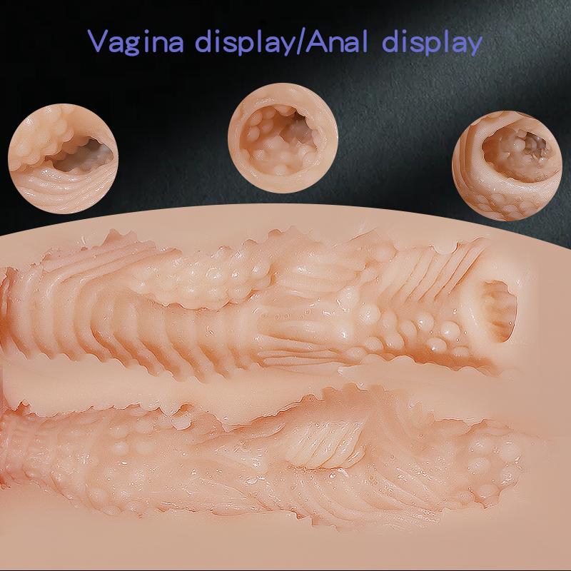 43,5 см * 9 кг 3D силиконовая секс-кукла TPE Сексуальное расщепление Вагина Любовь Анальная любовь Секс-игрушки для взрослых для мужчин Жидкий силикон, наполненный грудью, мягче