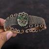 Copper Seraphinite Cuff Bracelet Copper Wire Wrapped Gemstone Bangle Copper Jewelry Adjustable Cuff Handmade Wire Wrap Jewelry Gift For Him