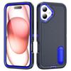 Чехол для iPhone 16 Plus с подставкой, чехол-бампер, PC+Силикон+EVA, дизайн 3-в-1