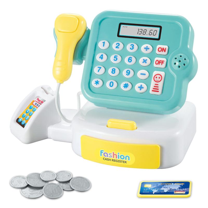 Children Cash Register Toy Play House Toy Simulation Scanner Supermarket Cashier Cash Register