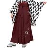 Hakama Embroidered Cherry Blossom Crown Rose Bouquet Cherry Blossom Snowstorm Frills [Kyouetsu] Women's (L, A)