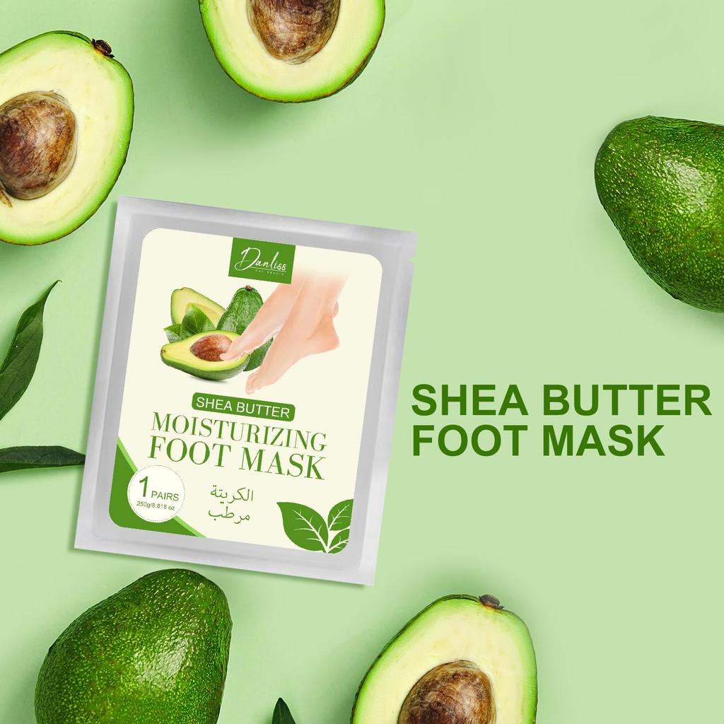 Маска для ног с маслом ши, 5 пар — интенсивное увлажняющее средство для сухих потрескавшихся ног, улучшает огрубевшую кожу и сохраняет мягкость ног