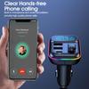 Автомобильное ЗУ PD 18W QC3.0 Быстрая зарядка Bluetooth 5.0 FM-трансмиттер Двойной плеер Музыка Type-C Цветная подсветка MP3 Прикуриватель