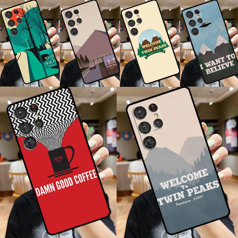 Чехол Welcome To Twin Peaks для Samsung Galaxy S24 Ultra S22 S23 Plus S20 S21 FE S8 S9 S10 Note 10 20 Ultra