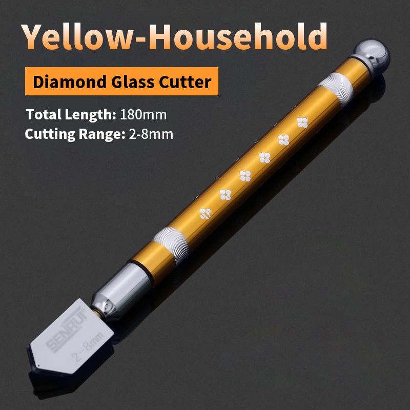 1 шт. Многоцветный профессиональный плиткорез для стекла, портативный стеклорез с алмазным наконечником, нож для стекла ручной инструмент