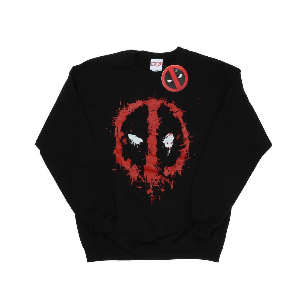 Marvel Mens Deadpool Splat Face Sweatshirt