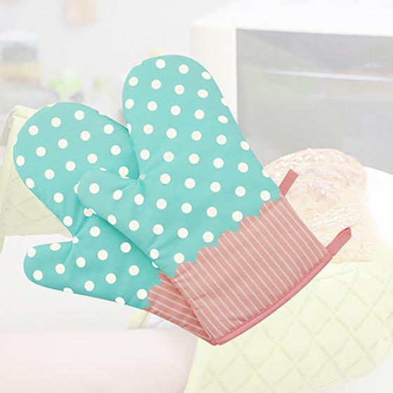 2 PCS Anti-skip Printing Oven AVEt Heat Resistant Protector Kitchen Holder Glove AVE