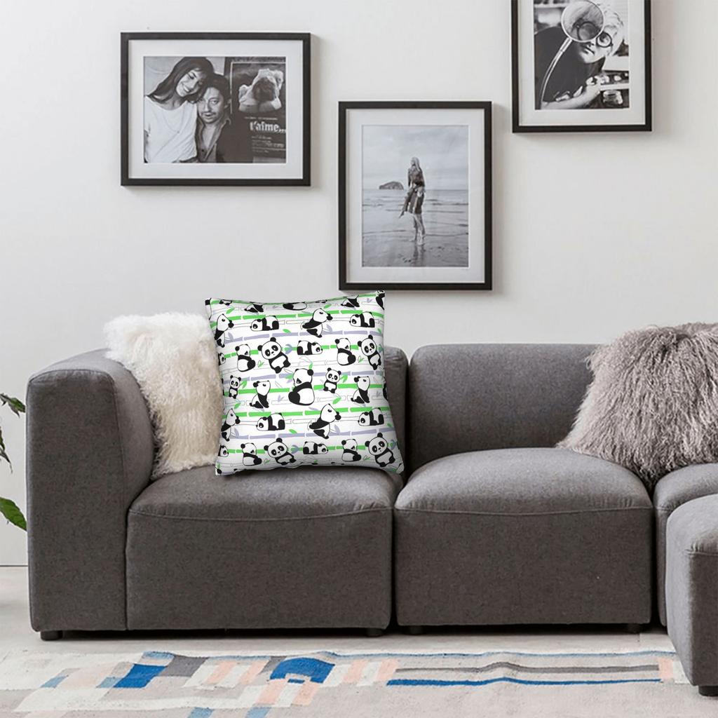 Panda Animal Pillowcase Polyester Cushion Cover Decor Throw Pillow Case Cover Seat 40*40Cm