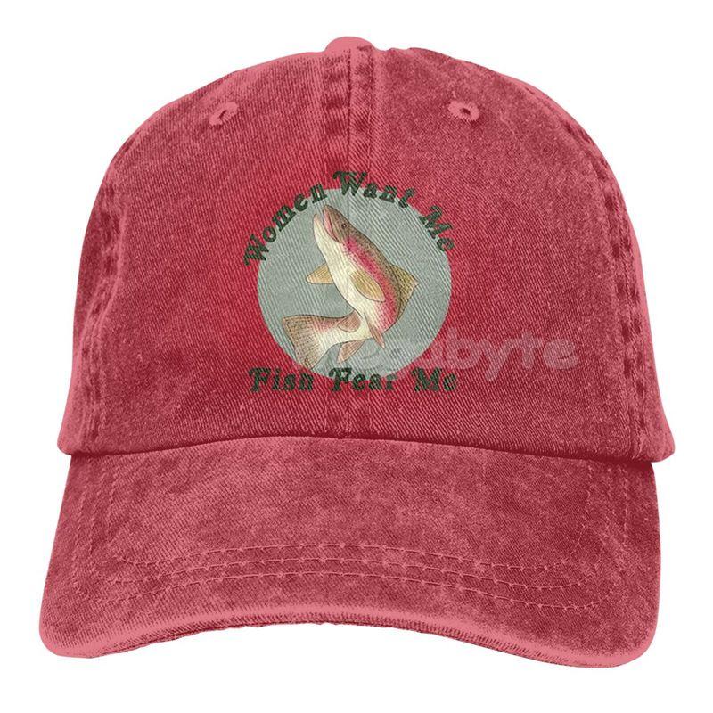 Женская бейсболка Want Me Fish Fear Me Washed, кепка Trucker Hat для взрослых, унисекс, регулируемая, для папы, летняя, дышащая, эластичная