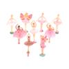 Mini Music Box Dolls Ballet Dancer Girls Figurines Fairy Princess Ornament Dancing Eight Tone Box Decor Music Box Accessories