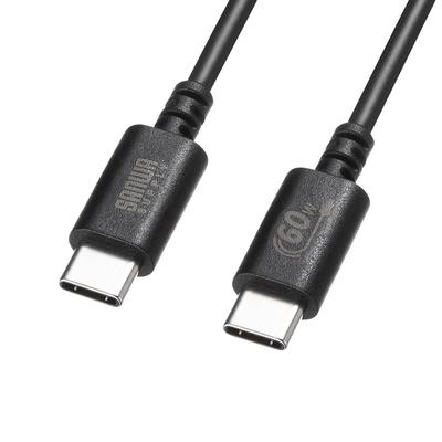 SANWA SUPPLY USB-кабель 2.0 Type-C (PD60W, 0.5м, Черный) KU-CCP6005BK